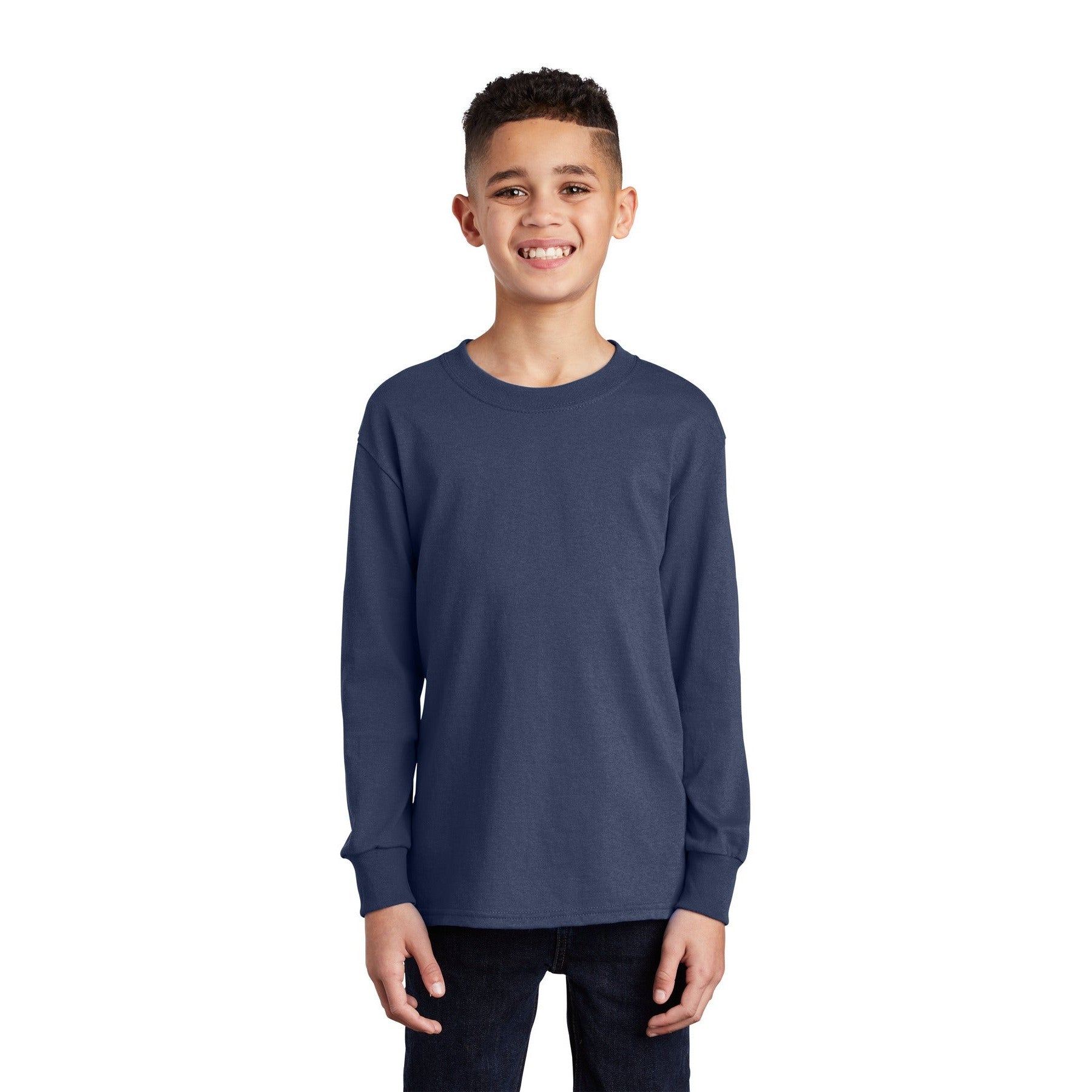 Port & Company-Port & Company® Youth Long Sleeve Core Cotton Tee. PC54YLS-MedTech-11