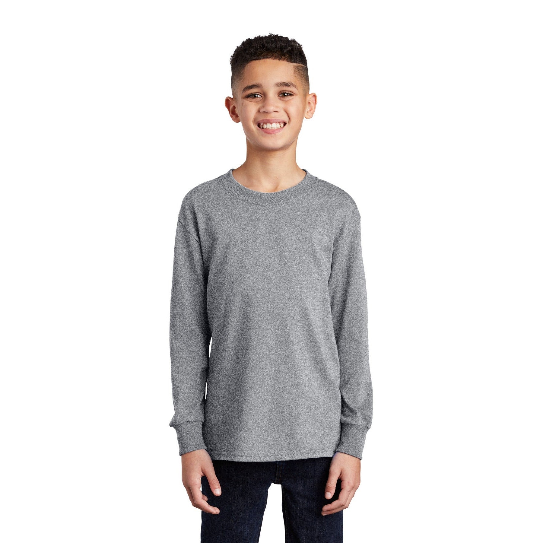 Port & Company-Port & Company® Youth Long Sleeve Core Cotton Tee. PC54YLS-MedTech-2