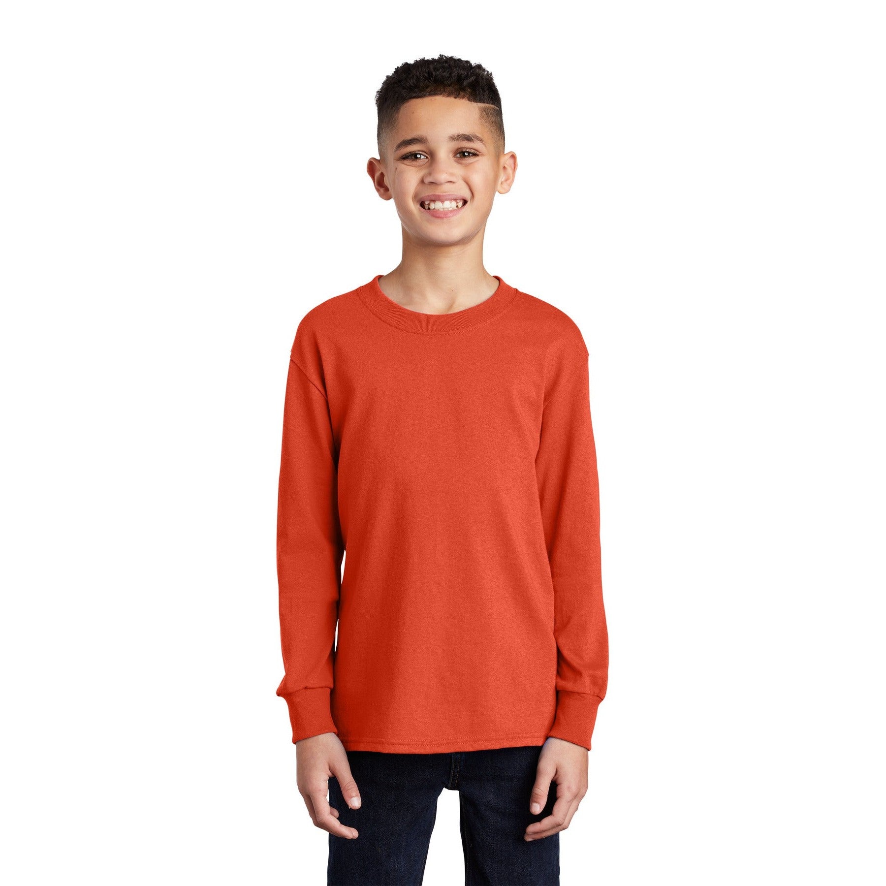 Port & Company-Port & Company® Youth Long Sleeve Core Cotton Tee. PC54YLS-MedTech-12