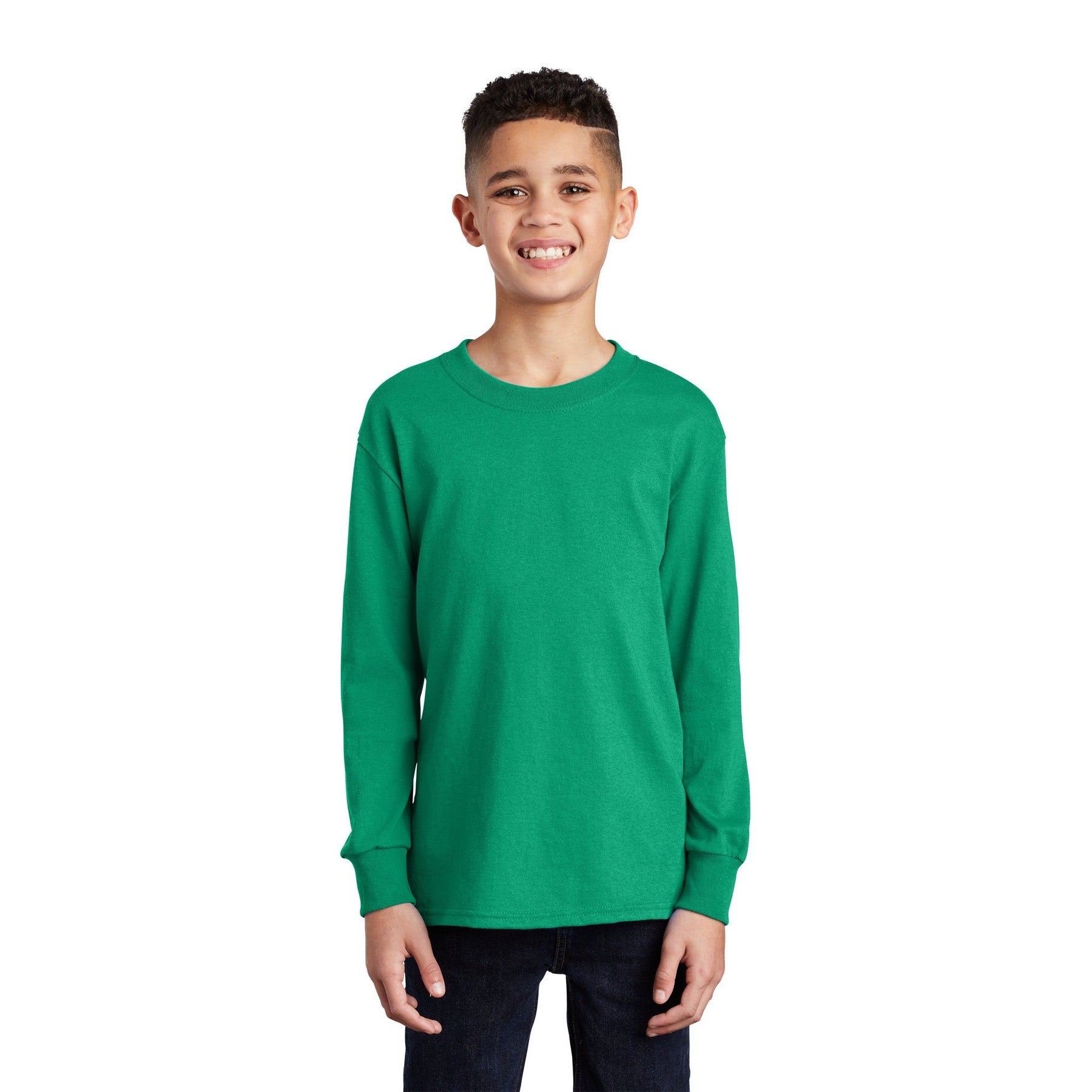 Port & Company-Port & Company® Youth Long Sleeve Core Cotton Tee. PC54YLS-MedTech-9