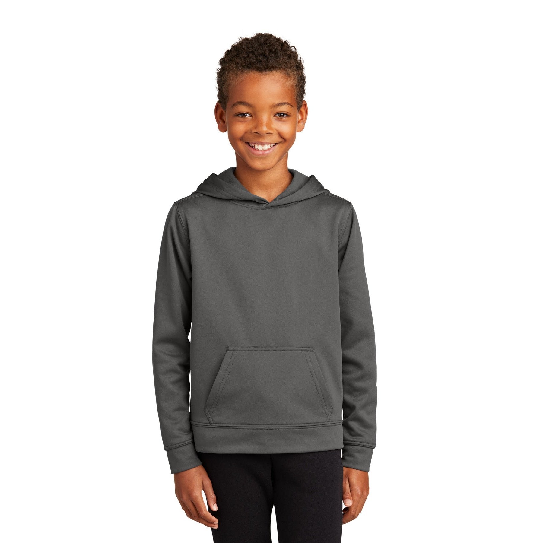 Port & Company-Port & Company®Youth Performance Fleece Pullover Hooded Sweatshirt. PC590YH-MedTech-1