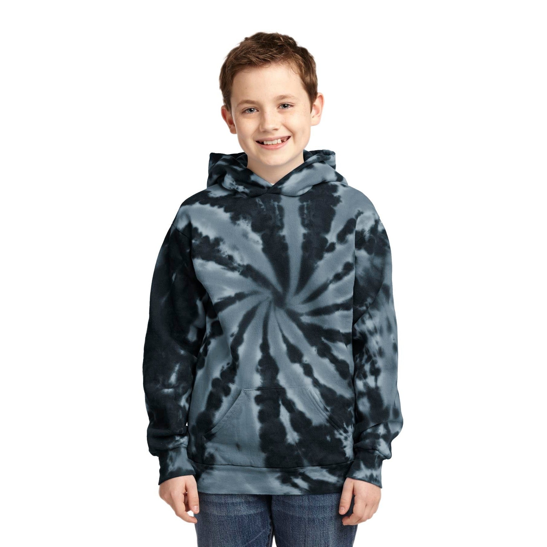 Port & Company-Port & Company® Youth Tie-Dye Pullover Hooded Sweatshirt. PC146Y-MedTech-1