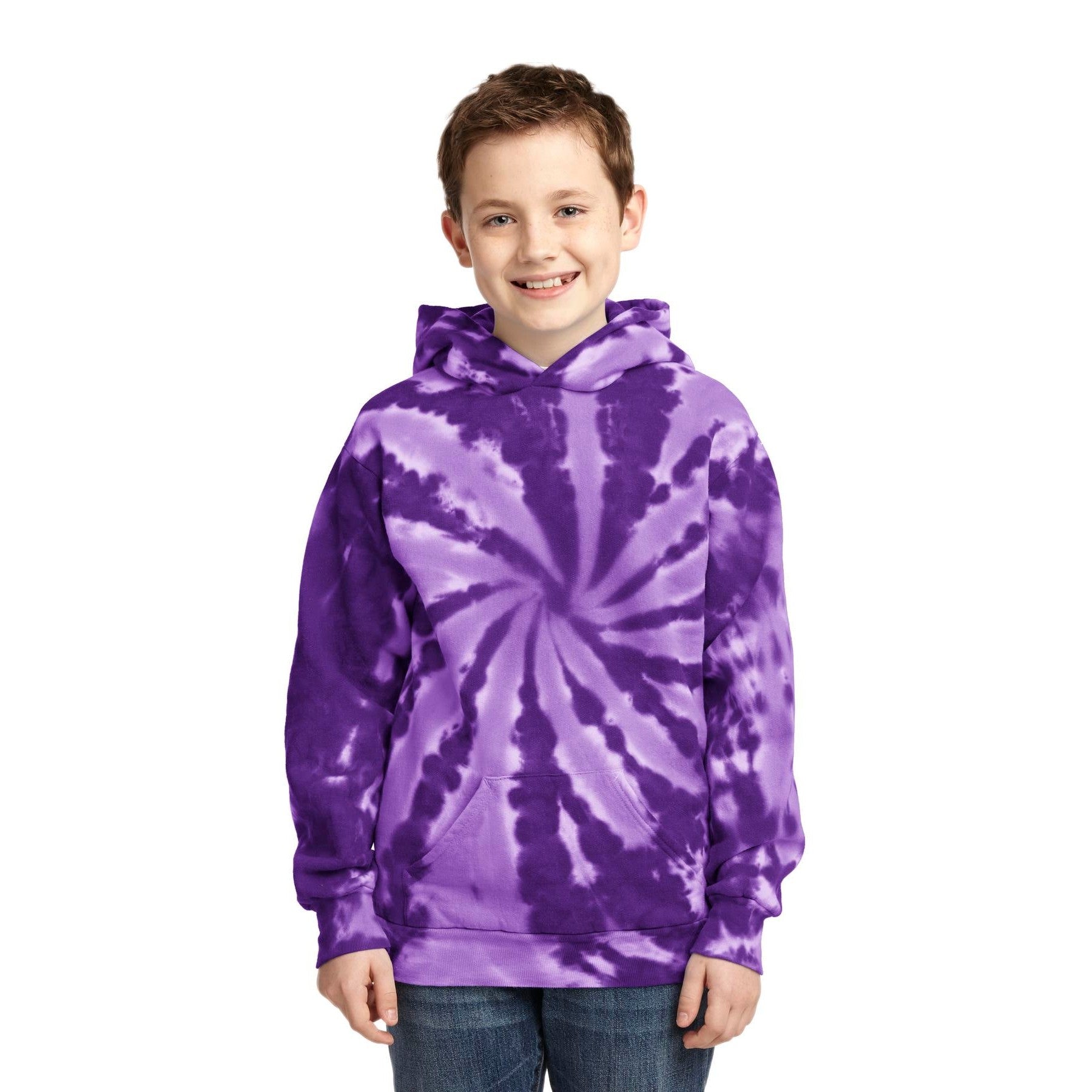 Port & Company-Port & Company® Youth Tie-Dye Pullover Hooded Sweatshirt. PC146Y-MedTech-6