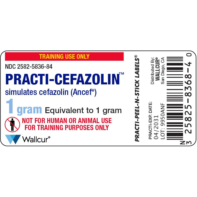 Wallcur-Practi-Cefazolin Ancef Label-MedTech-1