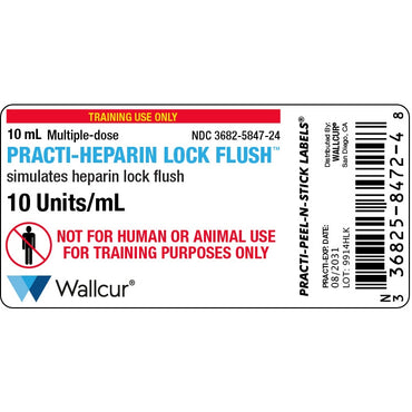 Wallcur-Practi-Heparin Lock Flush Label-MedTech-2