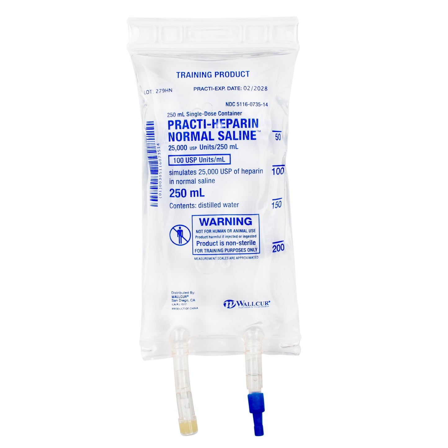Wallcur-Practi-Heparin Normal Saline IV Bag-MedTech-1