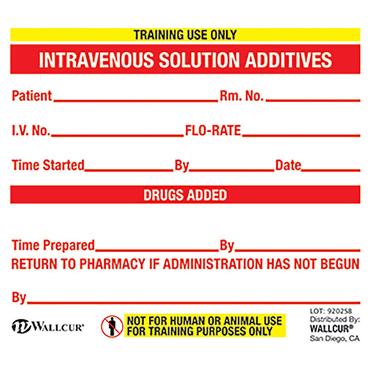 Wallcur-Practi-IV Solution Label-MedTech-1