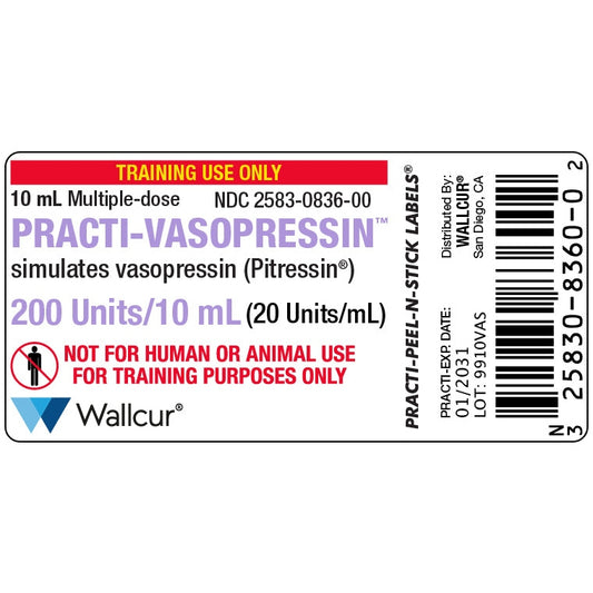 Wallcur-Practi-Vasopressin Pitressin Label-MedTech-1