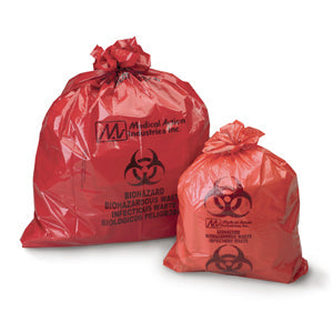 Medline-Red Biohazard Bag, 31x41 1.2mil 30 gallon-MedTech-1