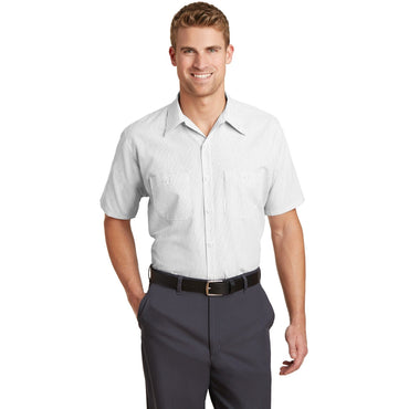 Red Kap-Red Kap® Short Sleeve Striped Industrial Work Shirt. CS20-MedTech-2