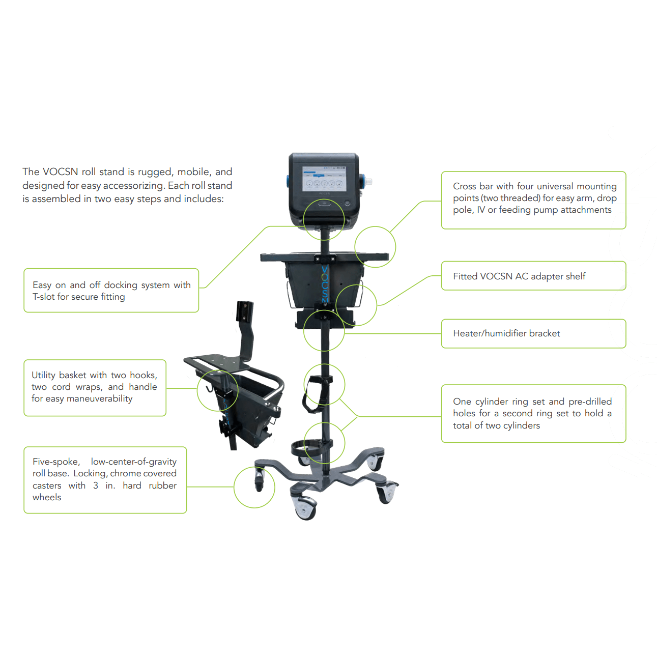 Ventec Life Systems-Roll Stand, Ventec Life Systems VOCSN®-MedTech-1