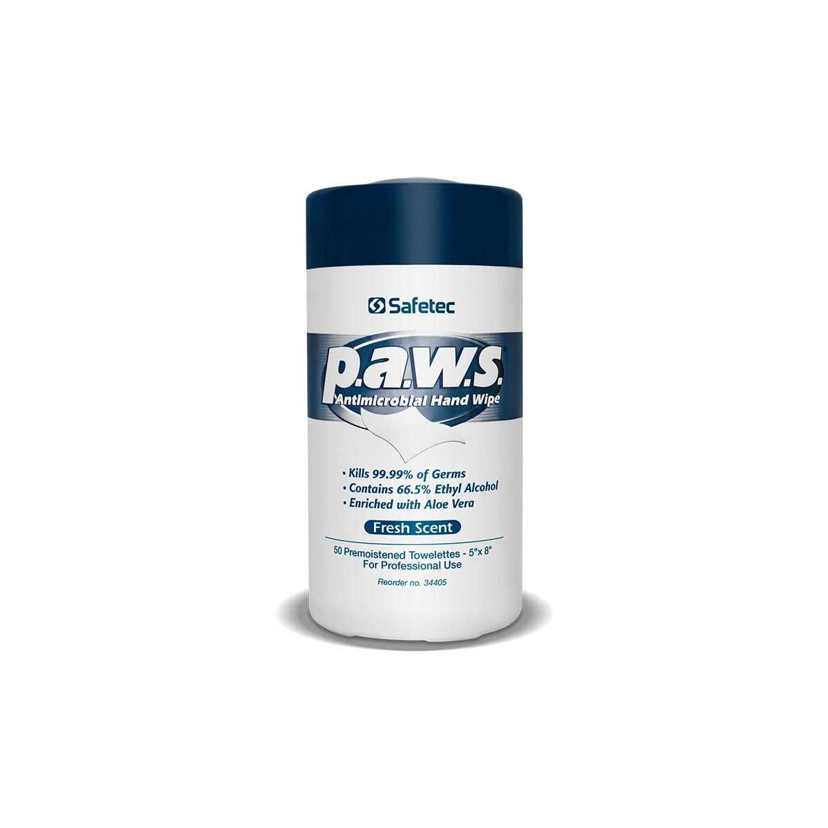 Safetec Of America-Safetec PAWS Antimicrobial Hand Wipes, 50ct Tub-MedTech-1