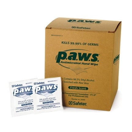 Safetec Of America-Safetec PAWS Antimicrobial Hand Wipes-MedTech-1