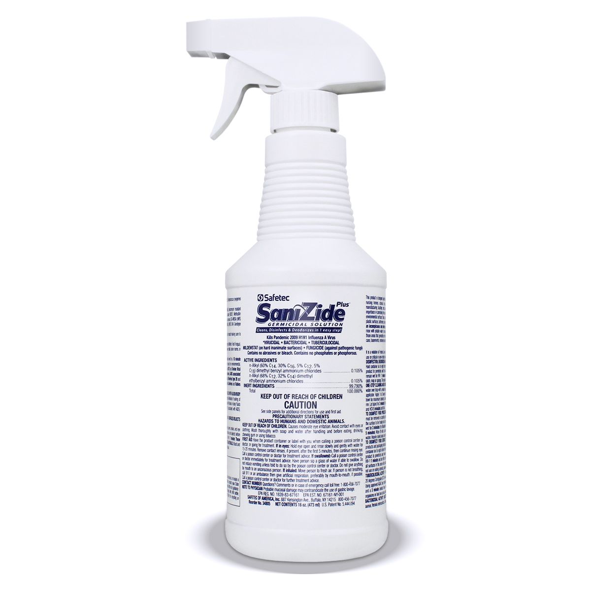 Safetec Of America-Sanizide Plus, 16 oz., 12 per case-MedTech-1