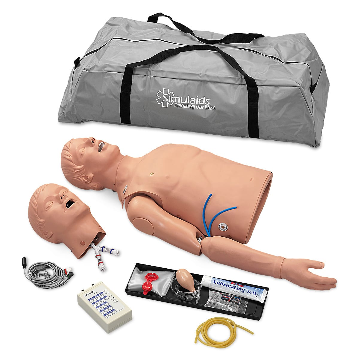 Nasco-Simulaids® Adult ALS Torso Training Manikin with Carry Bag-MedTech-2