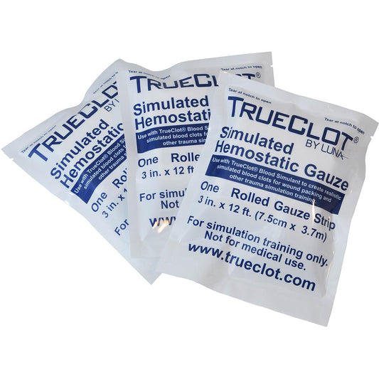 TrueClot®-Simulated Hemostatic Gauze, 12ft, Rolled, 3-Pack-MedTech-1