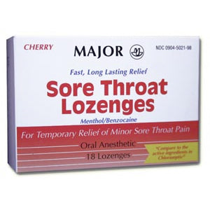 Major Pharmaceuticals-Sore Throat Lozenge, Cherry, BX18-MedTech-1