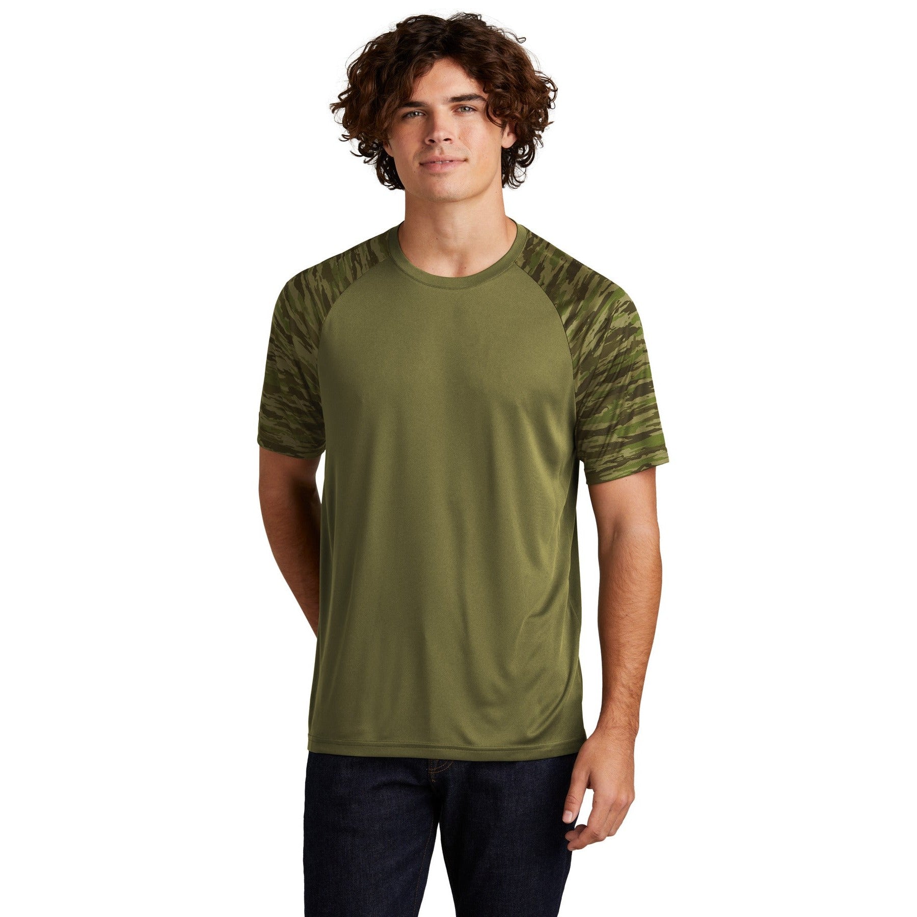 Sport-Tek-Sport-Tek® Drift Camo Colorblock Tee ST376-MedTech-2