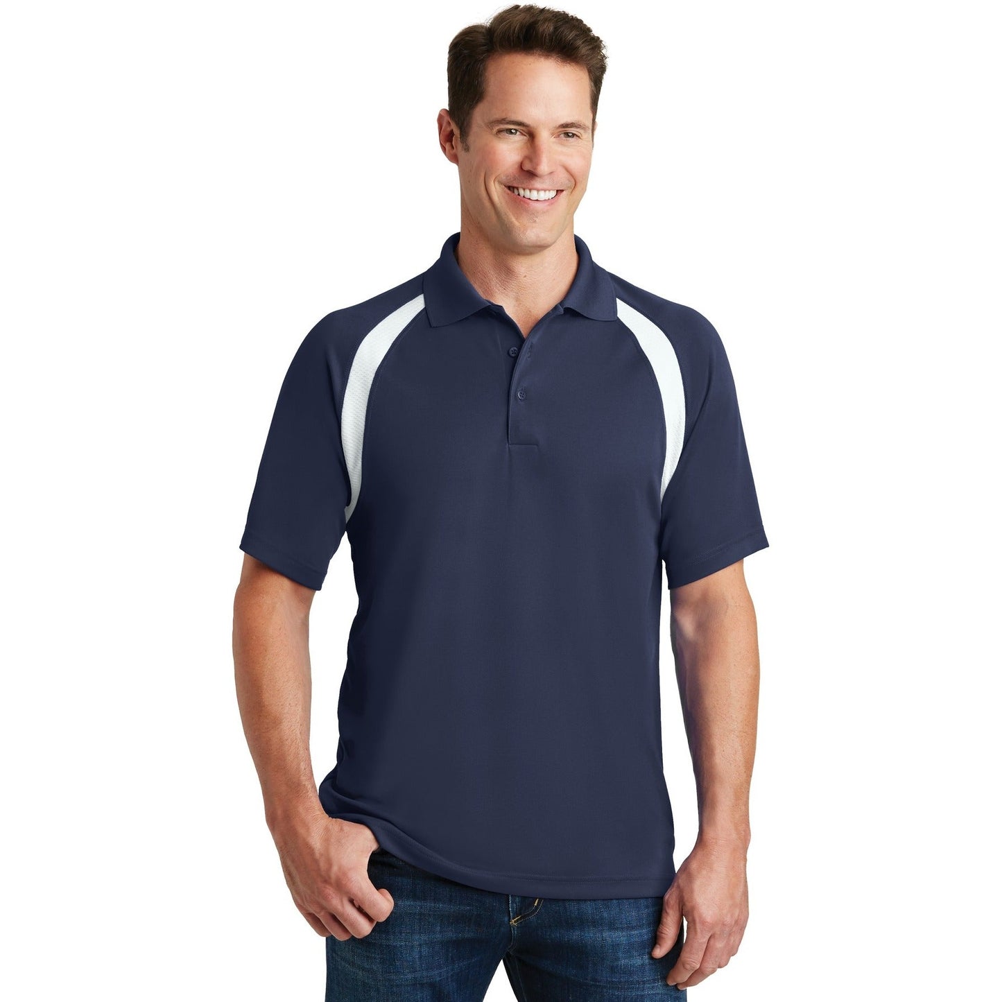 Sport-Tek-Sport-Tek® Dry Zone® Colorblock Raglan Polo. T476-MedTech-4