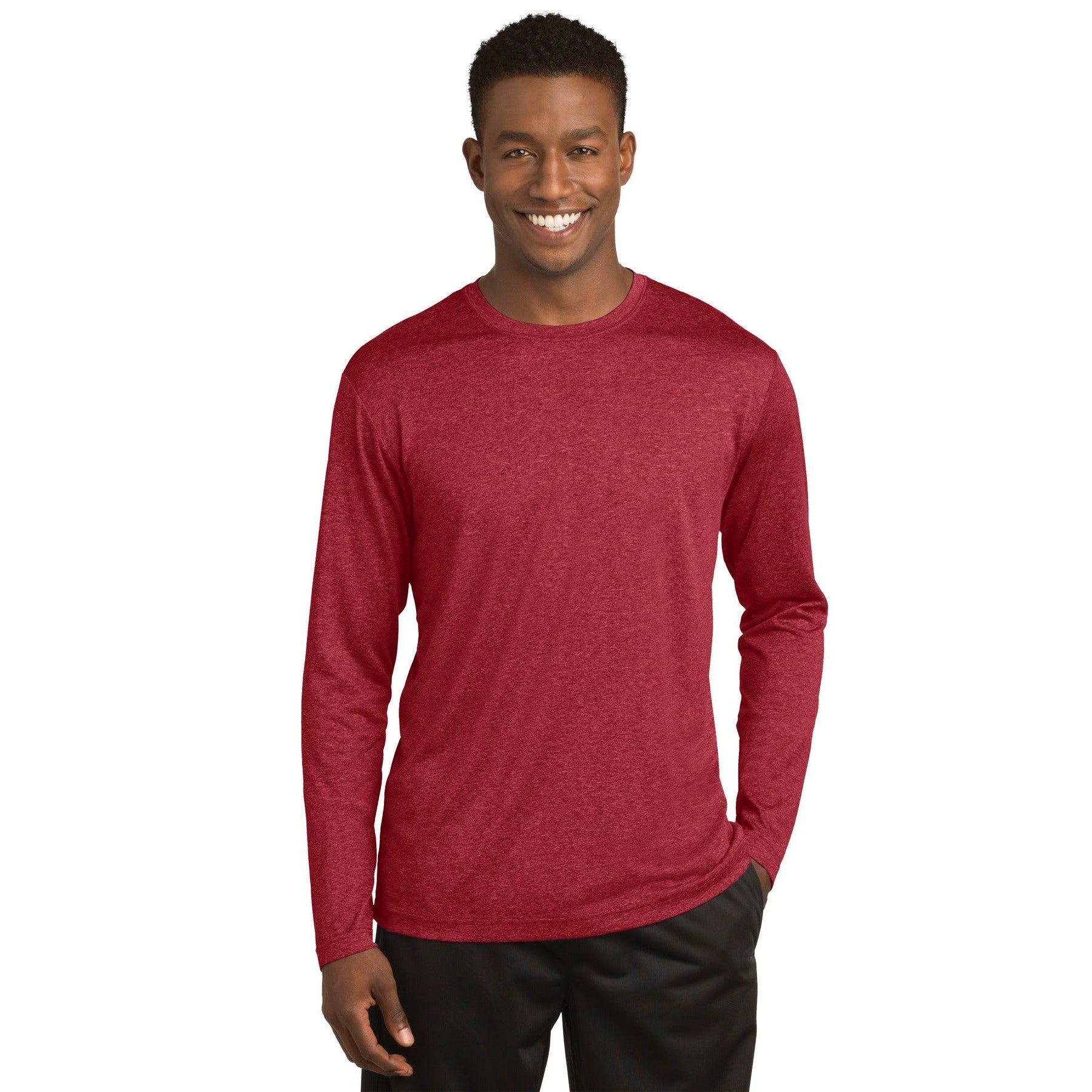 Sport-Tek-Sport-Tek® Long Sleeve Heather Contender™ Tee. ST360LS-MedTech-2