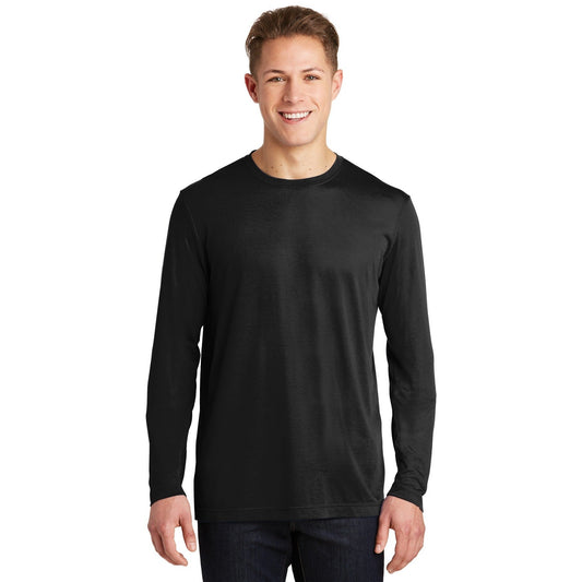 Sport-Tek-Sport-Tek® Long Sleeve PosiCharge® Competitor™ Cotton Touch™ Tee. ST450LS-MedTech-1