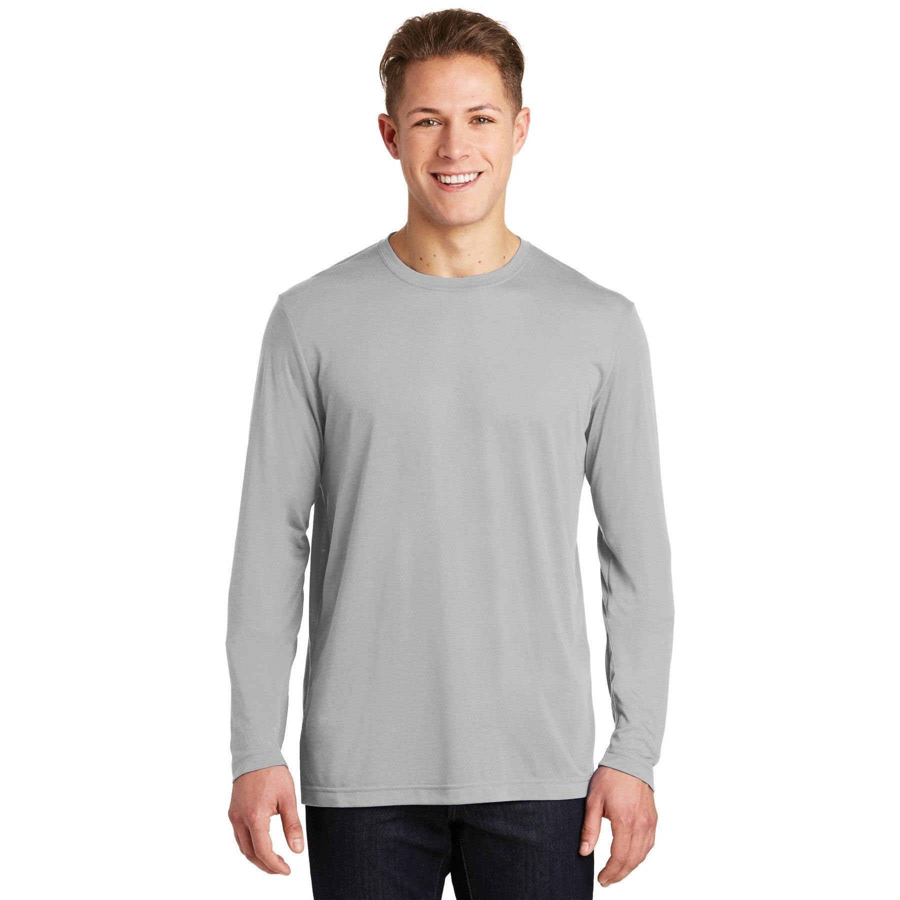 Sport-Tek-Sport-Tek® Long Sleeve PosiCharge® Competitor™ Cotton Touch™ Tee. ST450LS-MedTech-6
