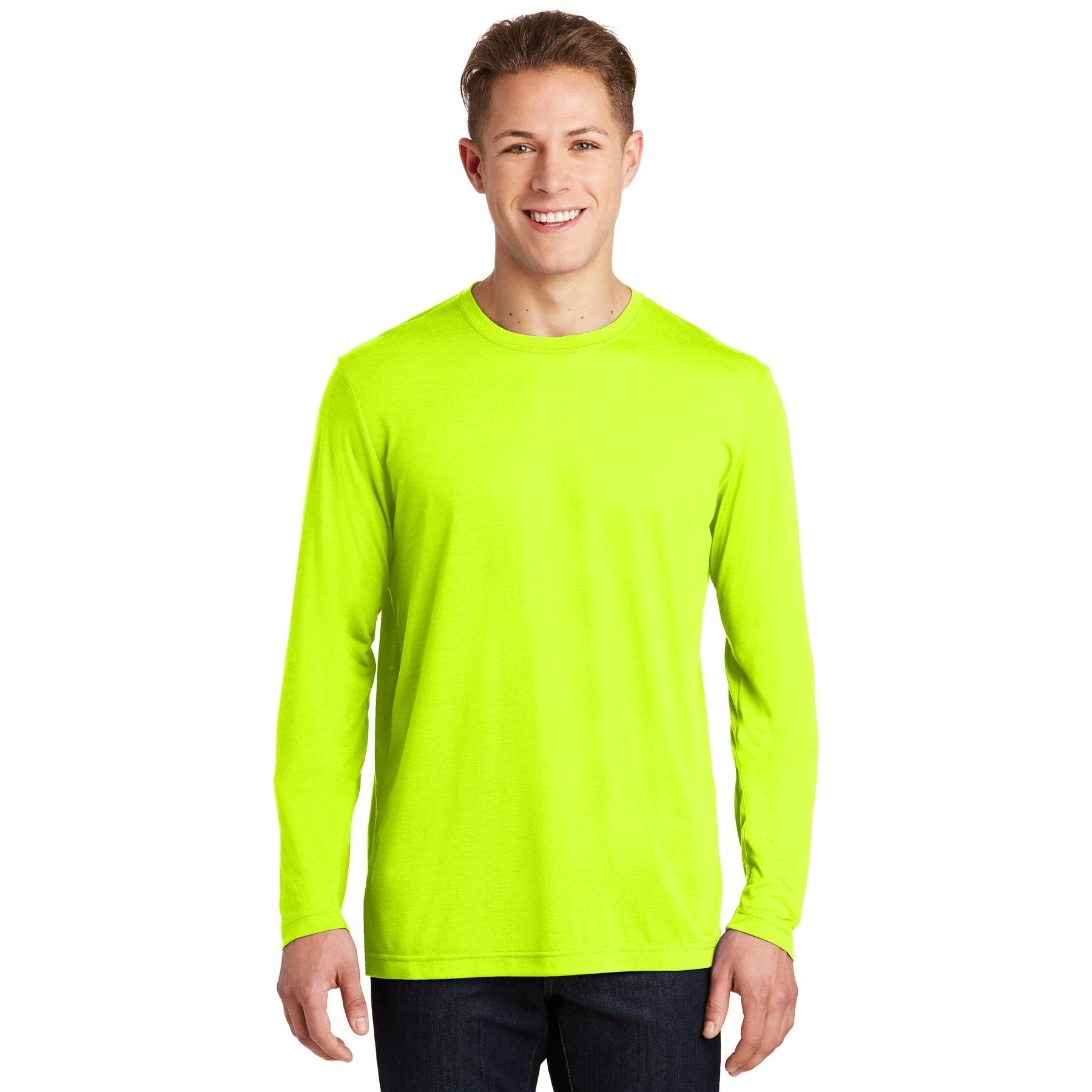 Sport-Tek-Sport-Tek® Long Sleeve PosiCharge® Competitor™ Cotton Touch™ Tee. ST450LS-MedTech-5