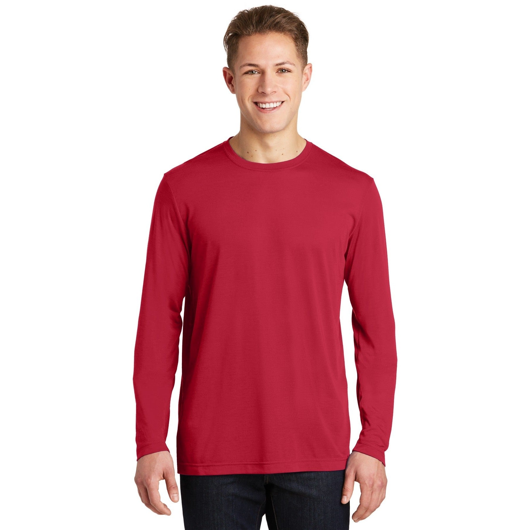 Sport-Tek-Sport-Tek® Long Sleeve PosiCharge® Competitor™ Cotton Touch™ Tee. ST450LS-MedTech-3