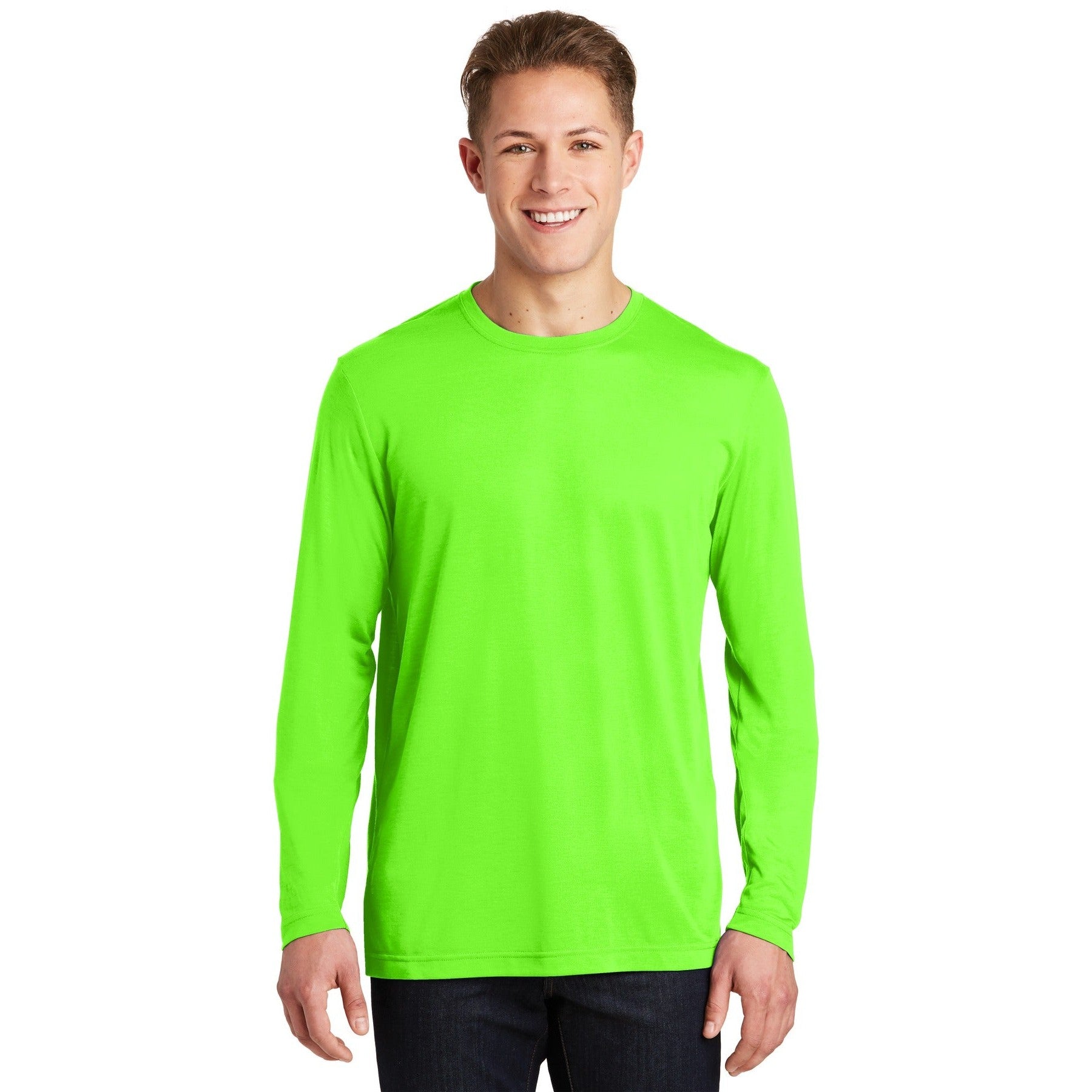 Sport-Tek-Sport-Tek® Long Sleeve PosiCharge® Competitor™ Cotton Touch™ Tee. ST450LS-MedTech-4