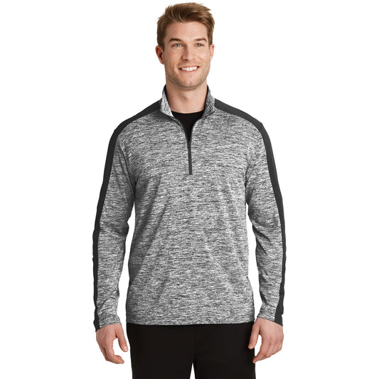 Sport-Tek-Sport-Tek® PosiCharge® Electric Heather Colorblock 1/4-Zip Pullover. ST397-MedTech-1