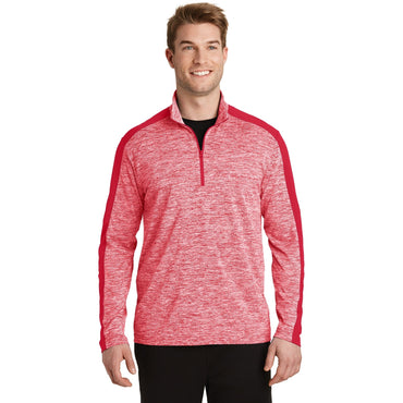 Sport-Tek-Sport-Tek® PosiCharge® Electric Heather Colorblock 1/4-Zip Pullover. ST397-MedTech-2