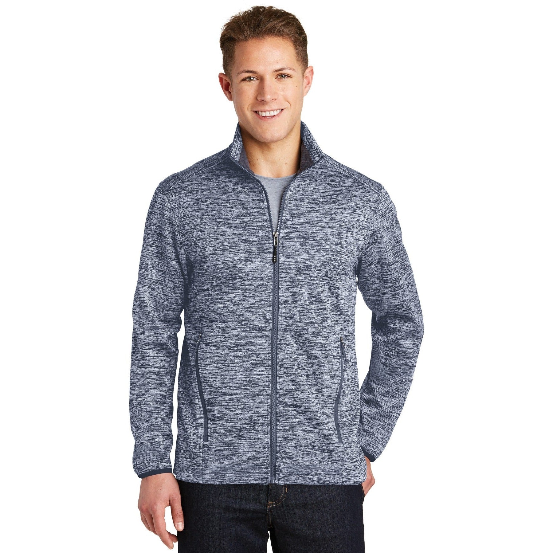 Sport-Tek-Sport-Tek® PosiCharge® Electric Heather Soft Shell Jacket. JST30-MedTech-3