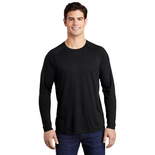 Sport-Tek-Sport-Tek ® PosiCharge ® Long Sleeve Tri-Blend Wicking Raglan Tee ST400LS-MedTech-1