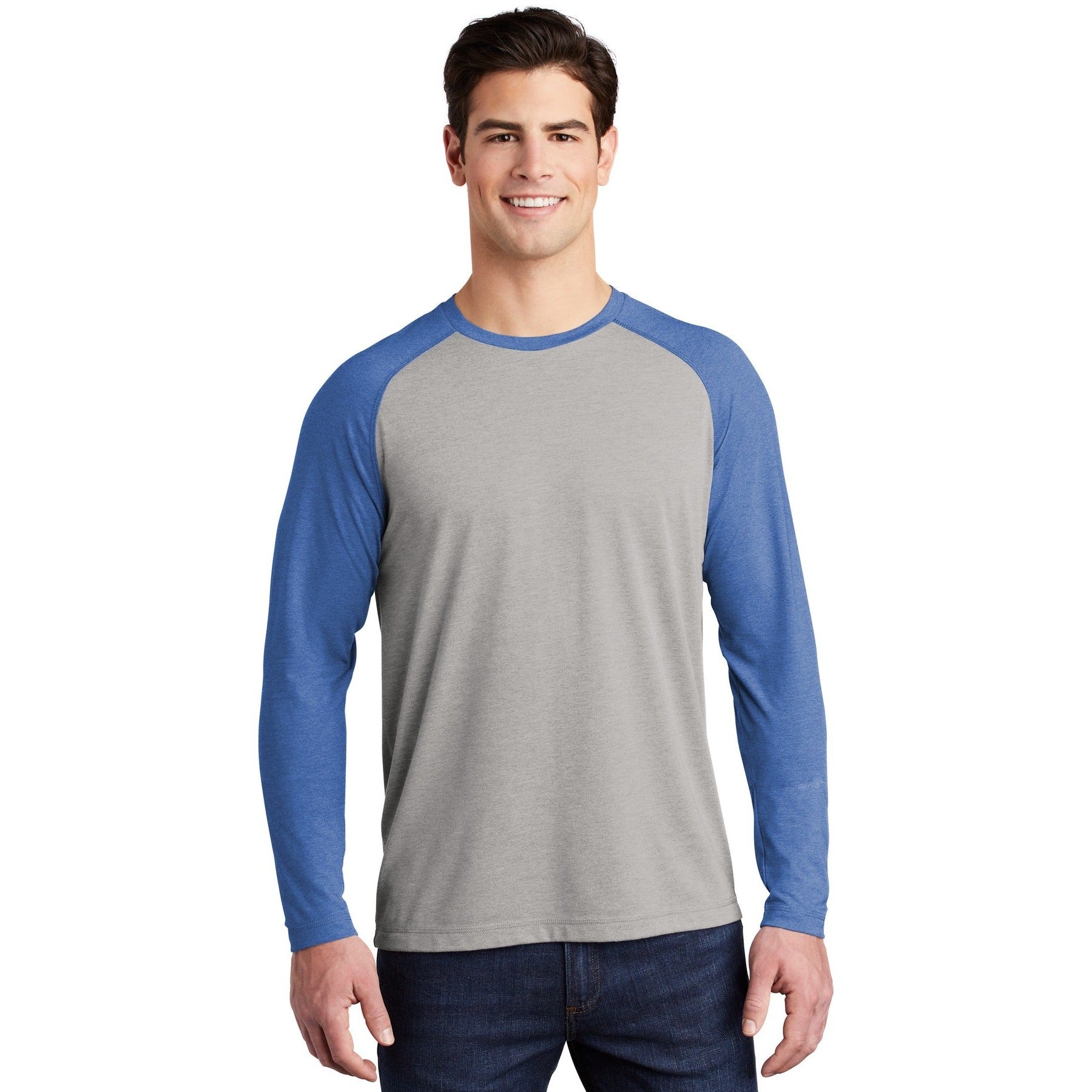 Sport-Tek-Sport-Tek ® PosiCharge ® Long Sleeve Tri-Blend Wicking Raglan Tee ST400LS-MedTech-10