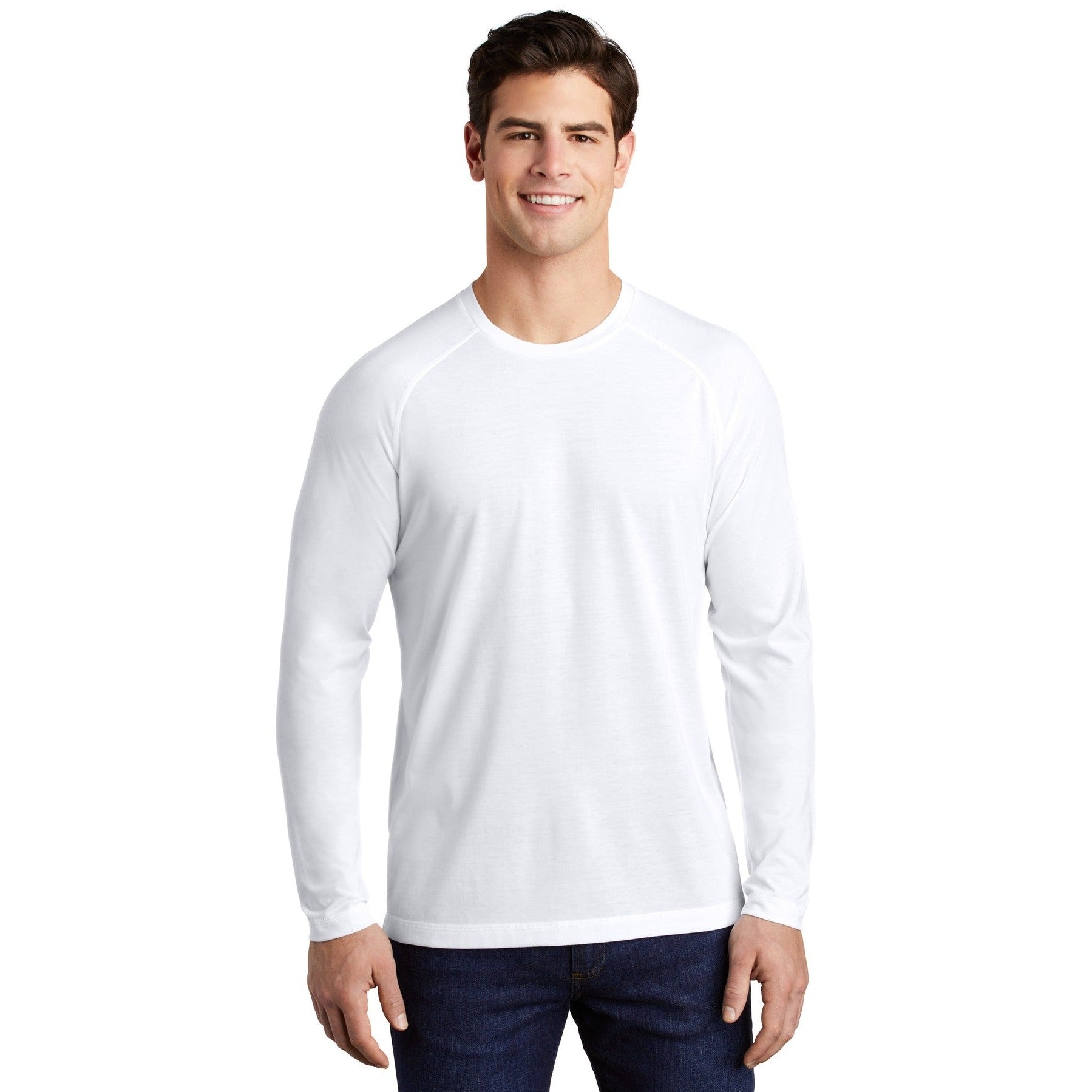 Sport-Tek-Sport-Tek ® PosiCharge ® Long Sleeve Tri-Blend Wicking Raglan Tee ST400LS-MedTech-11