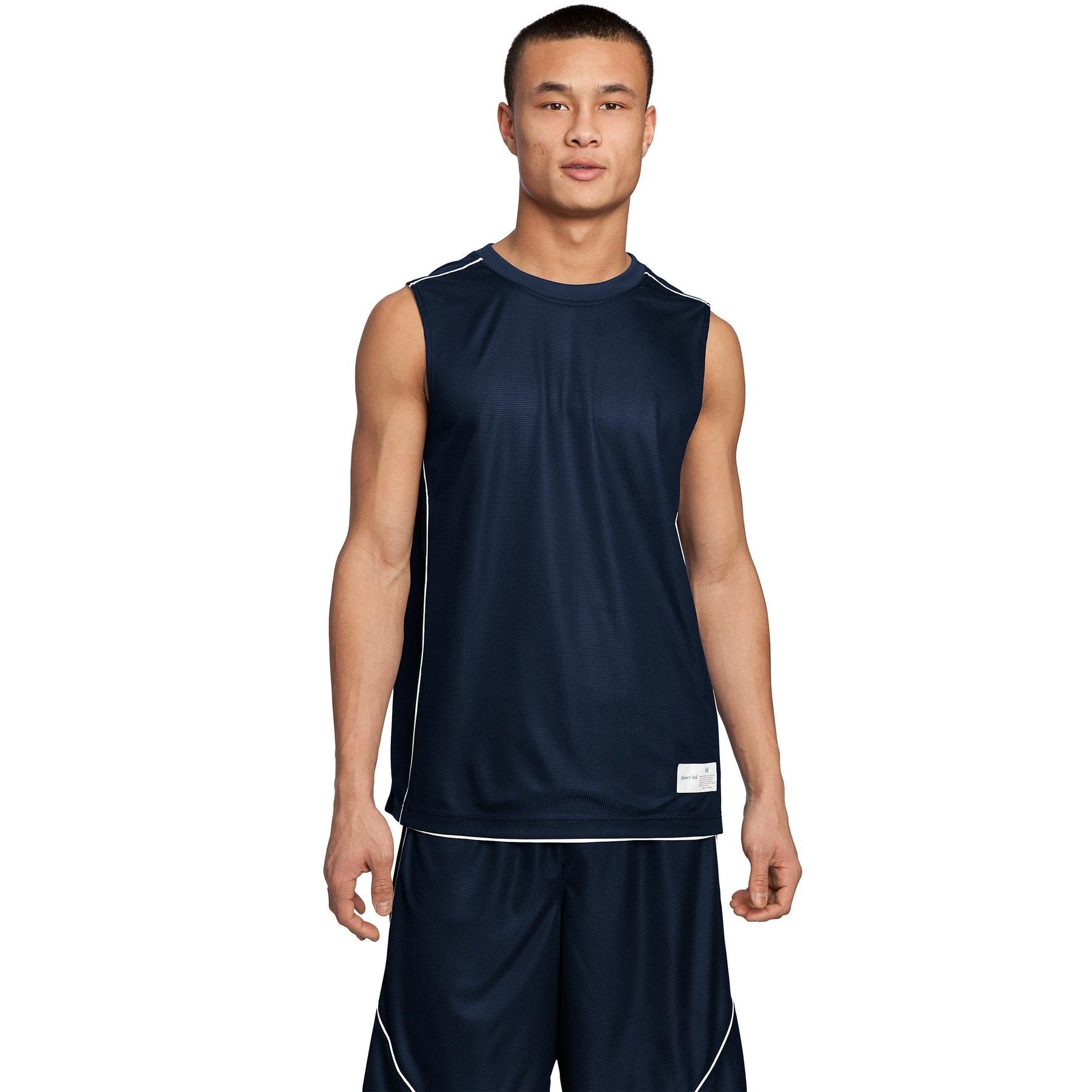 Sport-Tek-Sport-Tek® PosiCharge® Mesh Reversible Sleeveless Tee. T555-MedTech-2
