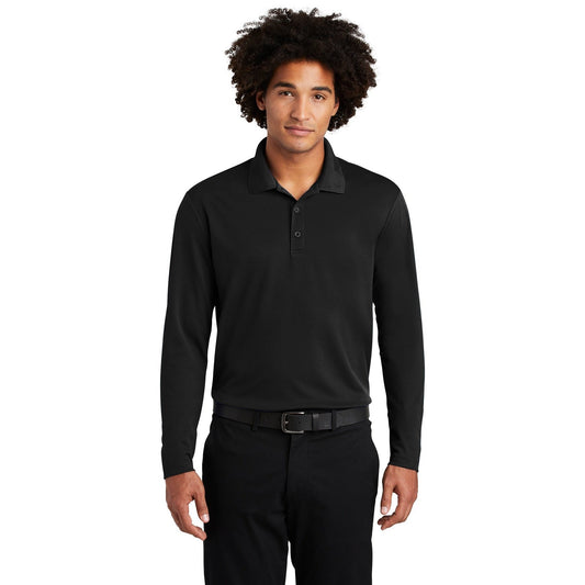 Sport-Tek-Sport-Tek ® PosiCharge ® RacerMesh ® Long Sleeve Polo. ST640LS-MedTech-1