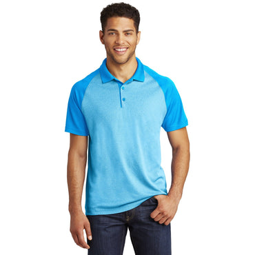 Sport-Tek-Sport-Tek ® PosiCharge ® RacerMesh ® Raglan Heather Block Polo. ST641-MedTech-2