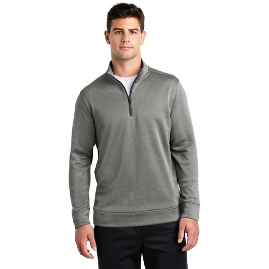 Sport-Tek-Sport-Tek ® PosiCharge ® Sport-Wick ® Heather Fleece 1/4-Zip Pullover. ST263-MedTech-1