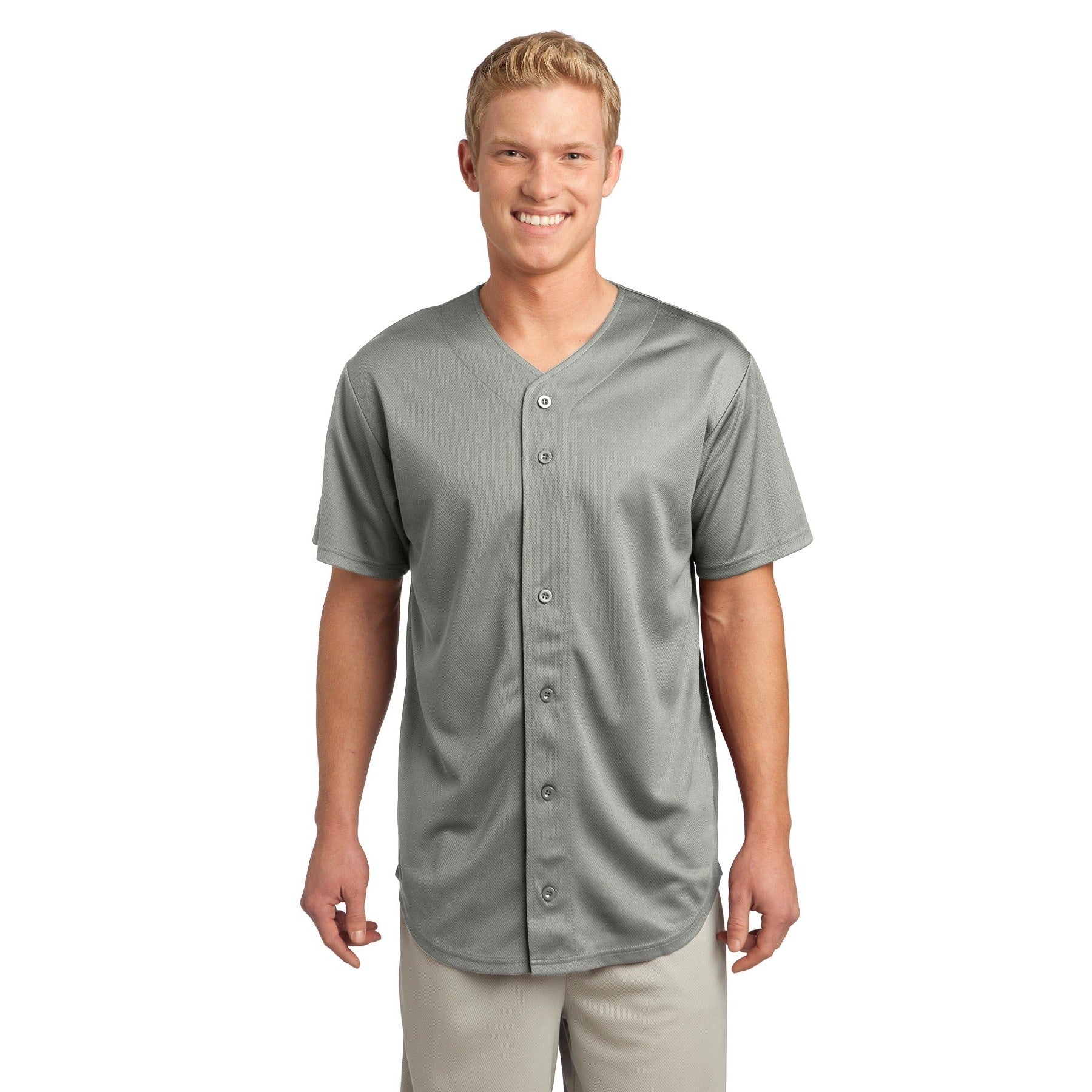 Sport-Tek-Sport-Tek® PosiCharge® Tough Mesh Full-Button Jersey. ST220-MedTech-4