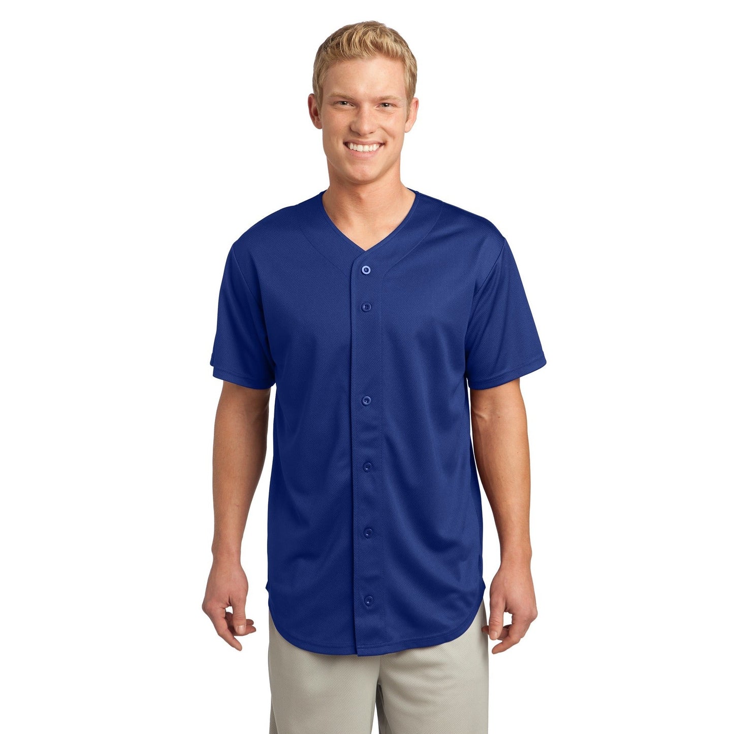 Sport-Tek-Sport-Tek® PosiCharge® Tough Mesh Full-Button Jersey. ST220-MedTech-7
