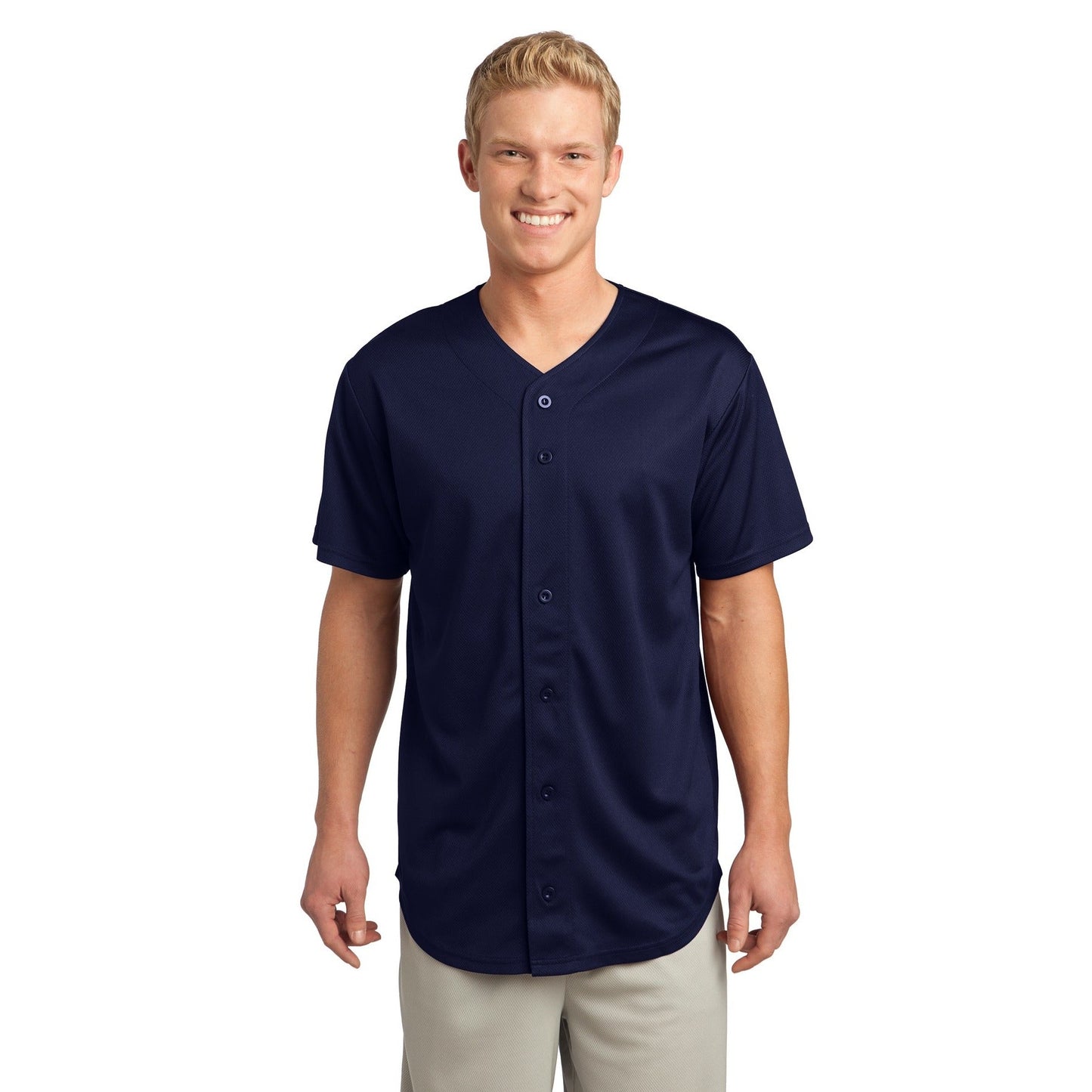 Sport-Tek-Sport-Tek® PosiCharge® Tough Mesh Full-Button Jersey. ST220-MedTech-5