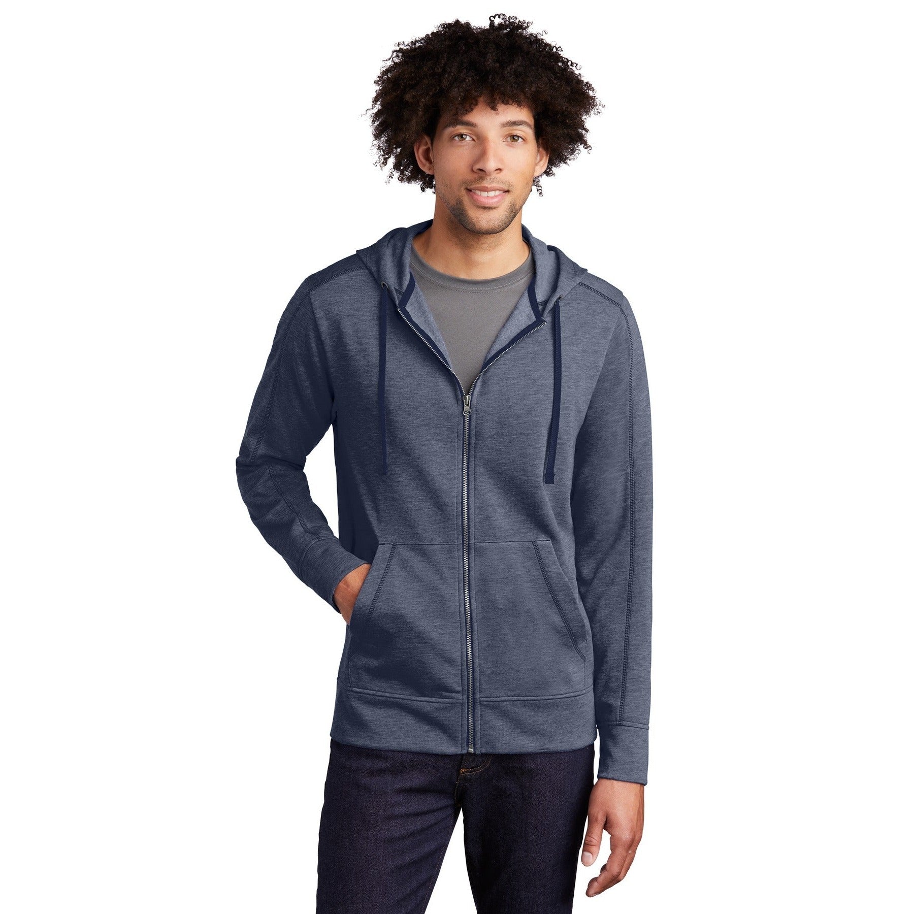 Sport-Tek-Sport-Tek ® PosiCharge ® Tri-Blend Wicking Fleece Full-Zip Hooded Jacket ST293-MedTech-3