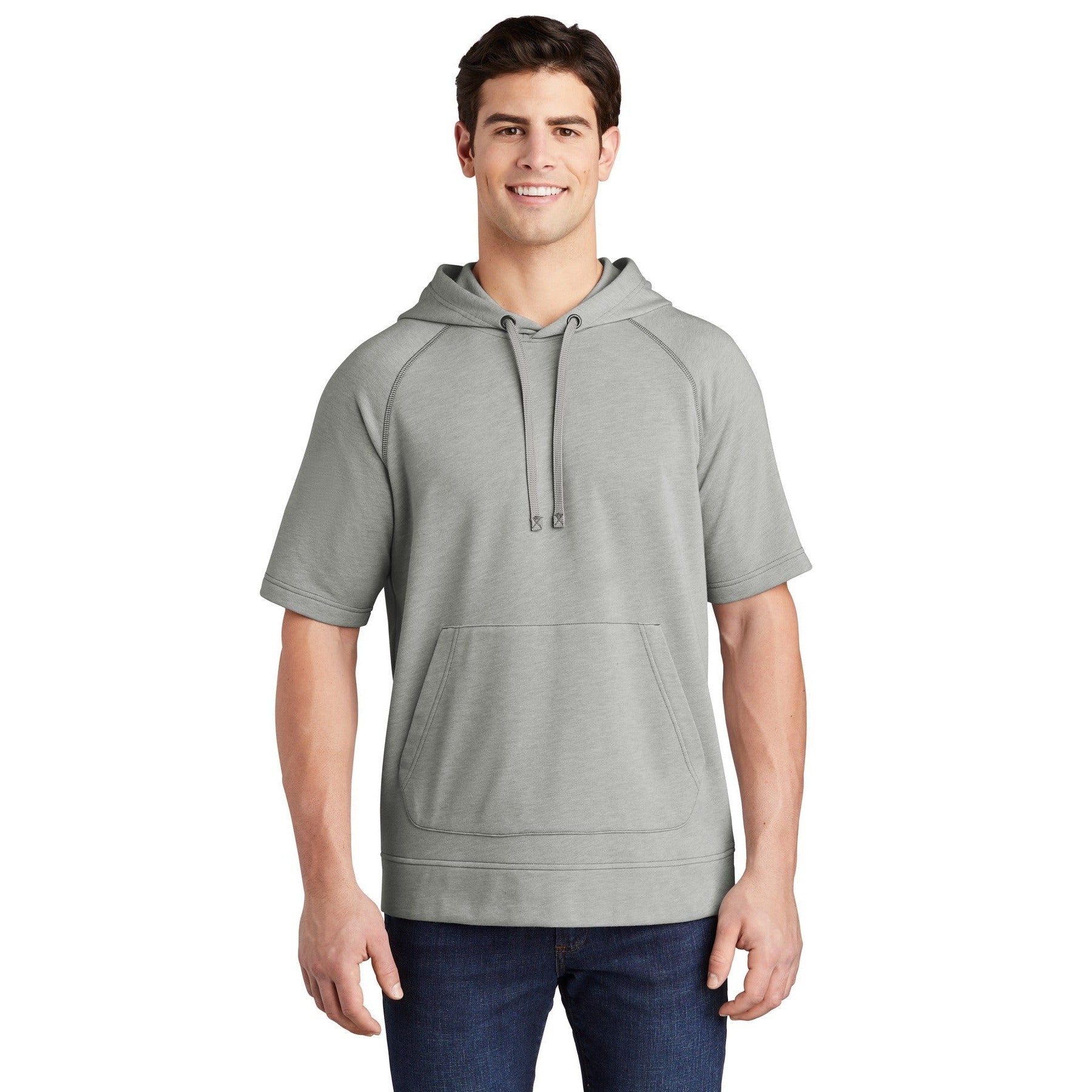 Sport-Tek-Sport-Tek ® PosiCharge ® Tri-Blend Wicking Fleece Short Sleeve Hooded Pullover ST297-MedTech-3