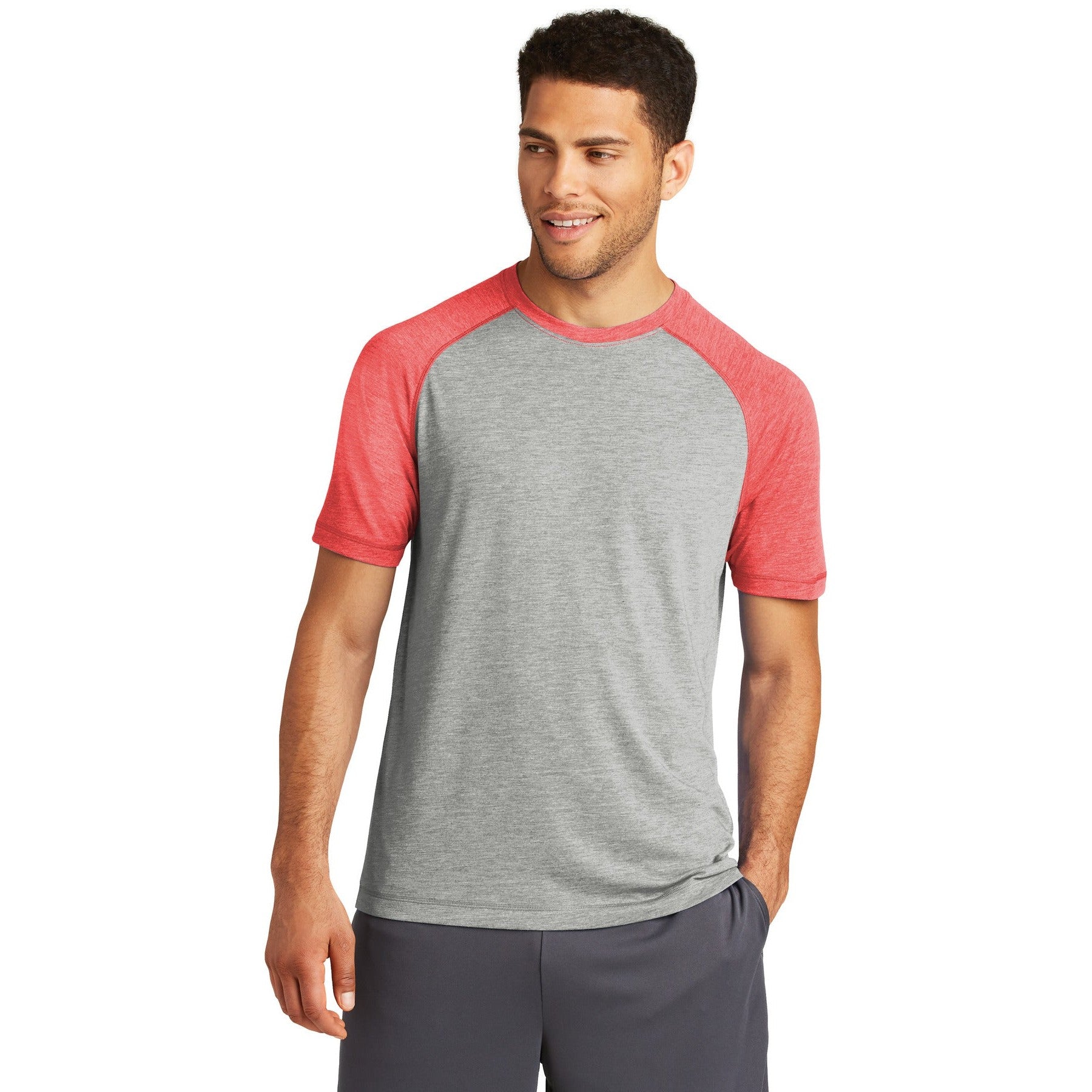 Sport-Tek-Sport-Tek ® PosiCharge ® Tri-Blend Wicking Raglan Tee. ST400-MedTech-13