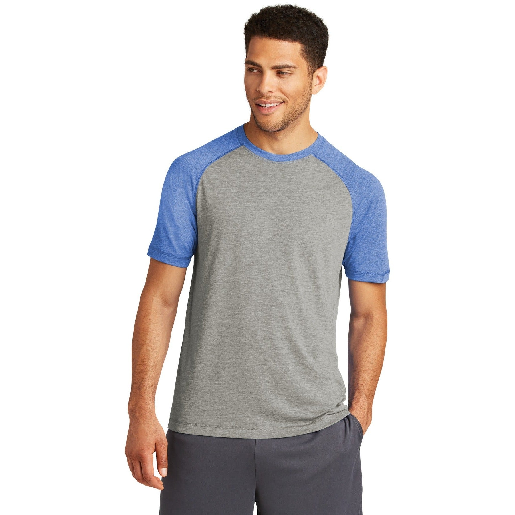 Sport-Tek-Sport-Tek ® PosiCharge ® Tri-Blend Wicking Raglan Tee. ST400-MedTech-15