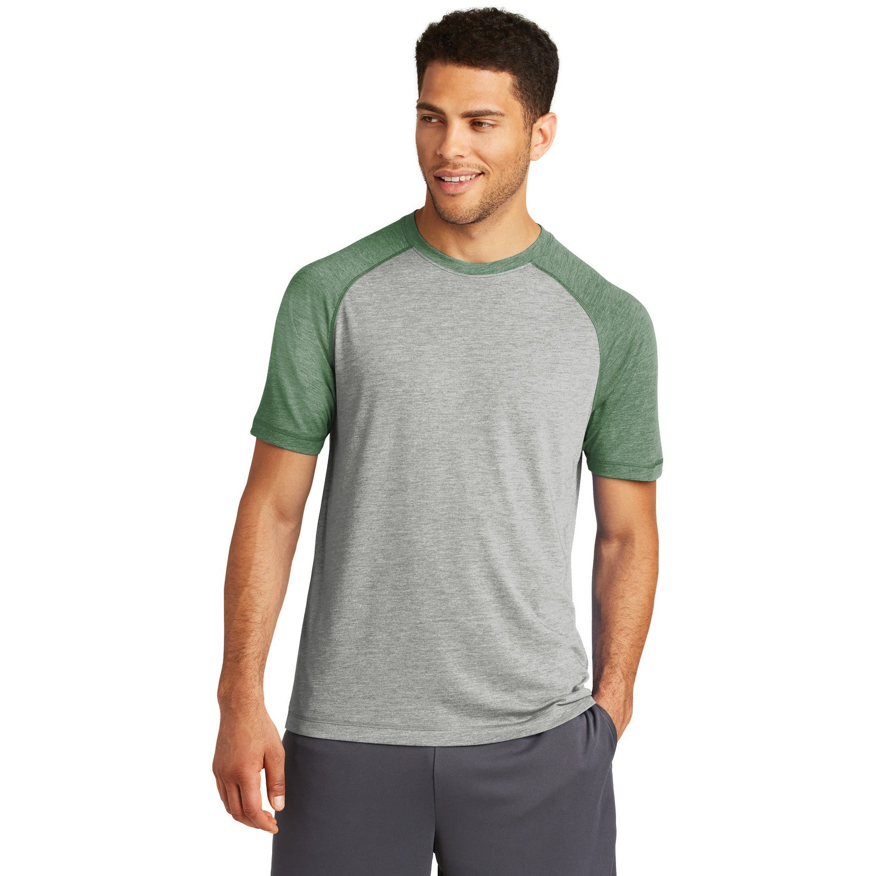 Sport-Tek-Sport-Tek ® PosiCharge ® Tri-Blend Wicking Raglan Tee. ST400-MedTech-7