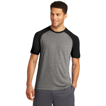 Sport-Tek-Sport-Tek ® PosiCharge ® Tri-Blend Wicking Raglan Tee. ST400-MedTech-2