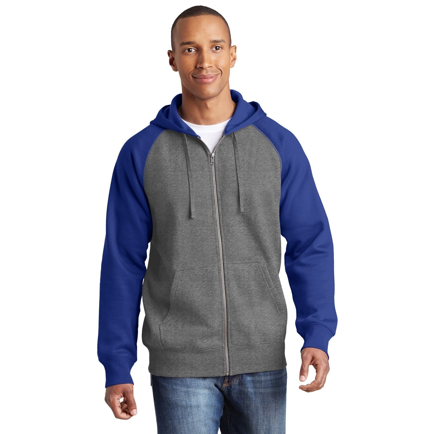 Sport-Tek-Sport-Tek® Raglan Colorblock Full-Zip Hooded Fleece Jacket. ST269-MedTech-4