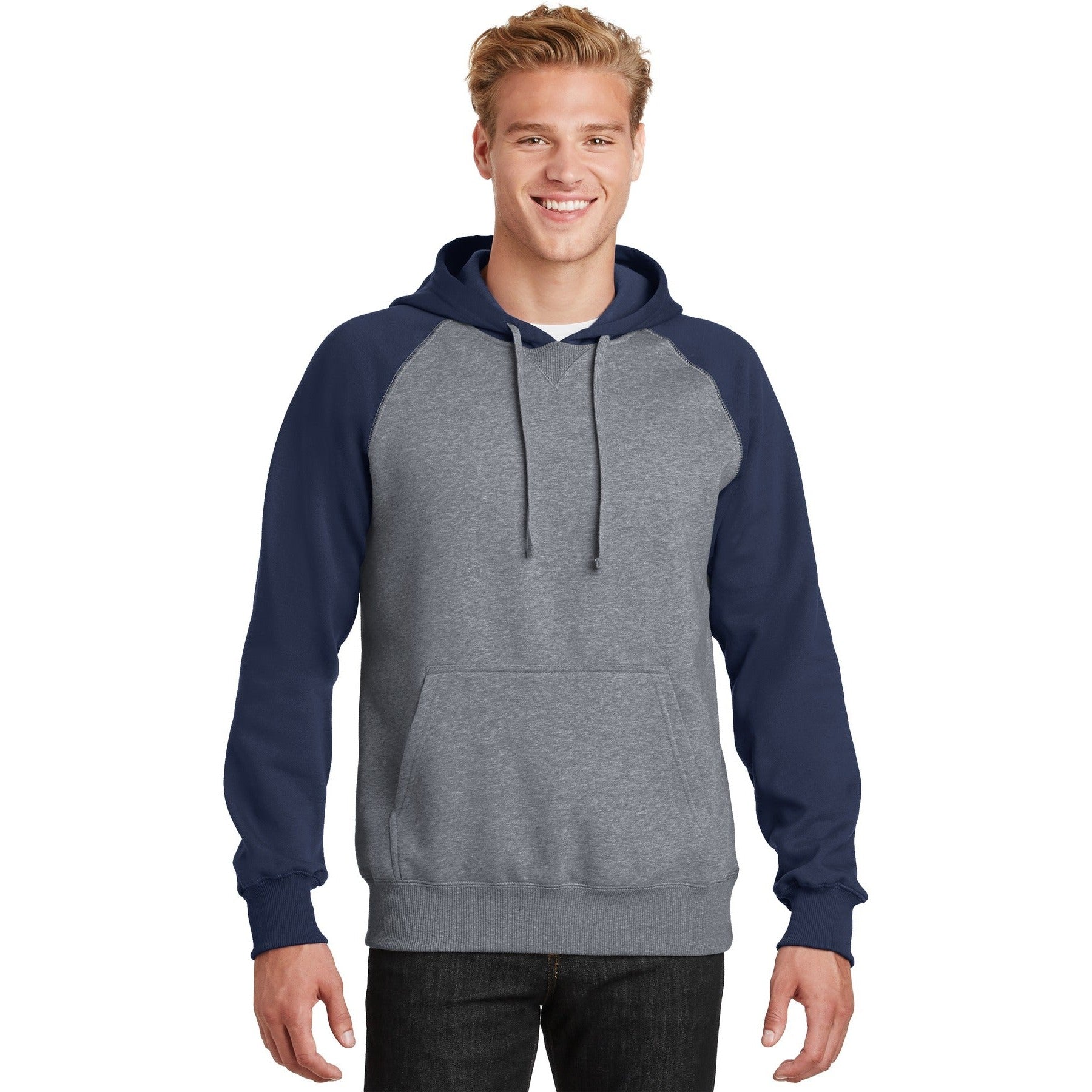 Sport-Tek-Sport-Tek® Raglan Colorblock Pullover Hooded Sweatshirt. ST267-MedTech-4